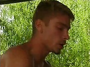 Bisexual gay hunks in mad double penetration orgy play